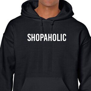 New Shopaholic Black Hoodie Fleece Sweatshirt